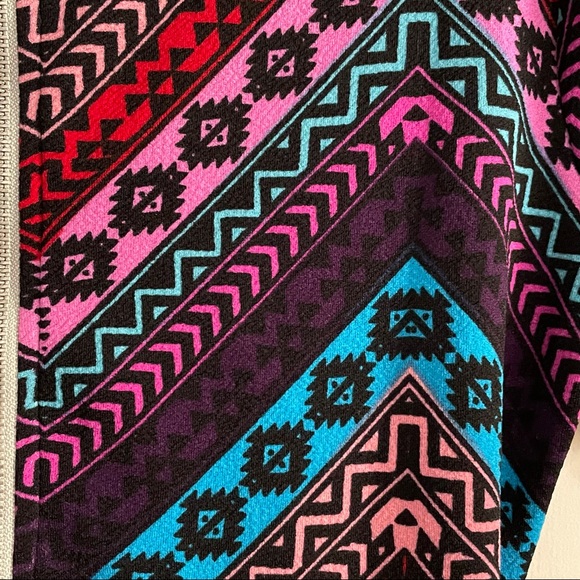 LULAROE Simply Comfortable Amelia Midi Skater Mixed Print Dress w Back Zipper XS - Picture 5 of 16